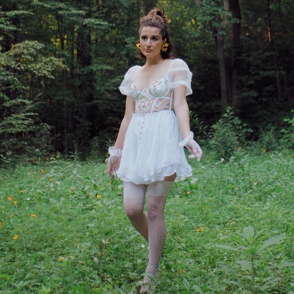 NWOT For Love & Lemons Trellis Rose Dress (Small)